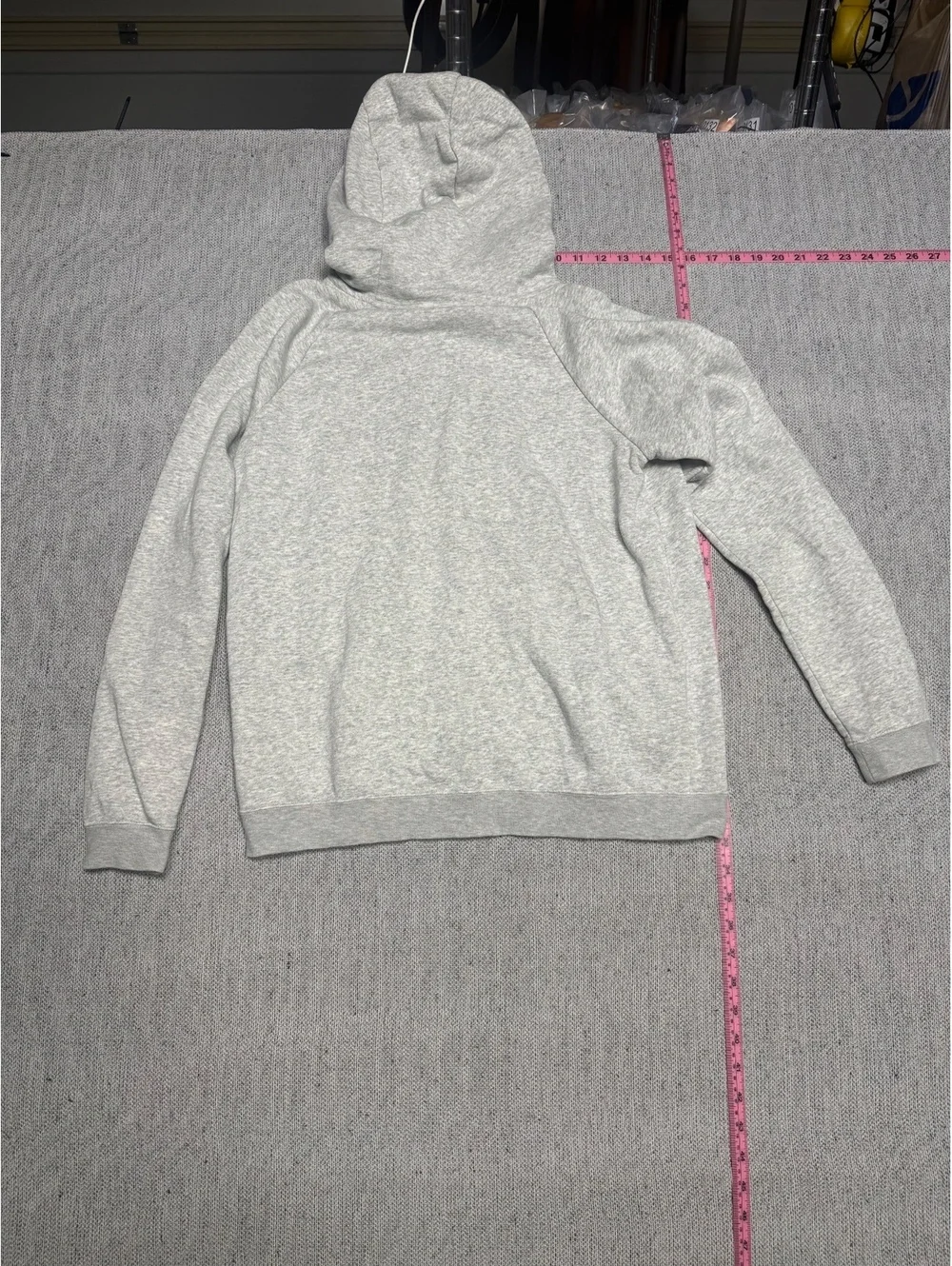 Nike Women's Gray Pullover Hoodie White Swoosh Logo M